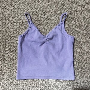 Pastel purple crop tank top